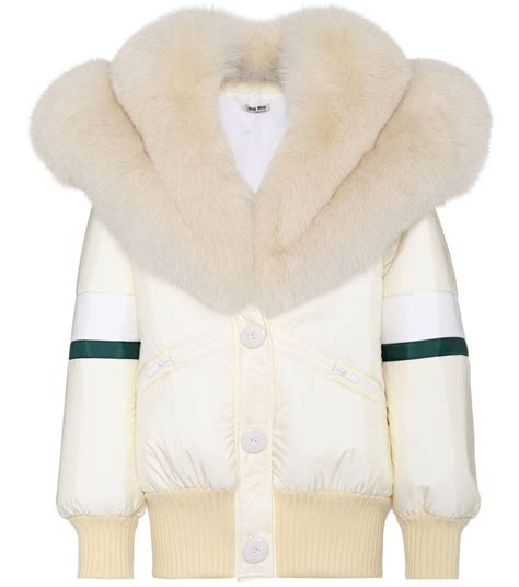 miu miu fur jacket|Miu Miu Coats .